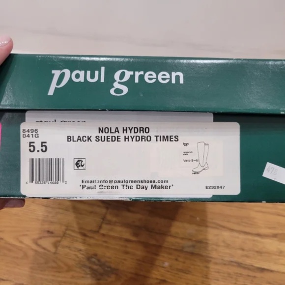 New in box! Paul Green water-repellent suede boots size 5.5 - Picture 11 of 12
